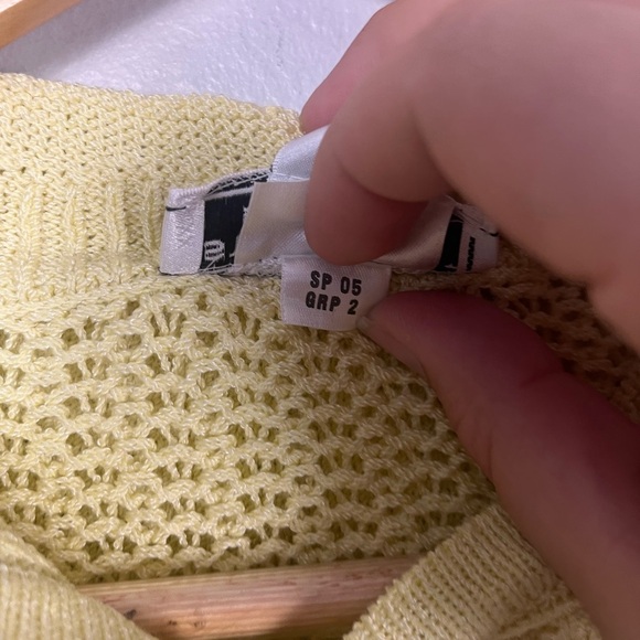 Y2K St. John Sport Pastel butter Yellow Knit Zip Up Jacket Size L - Picture 6 of 8